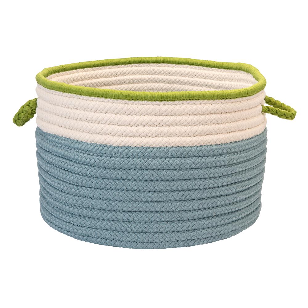 Colonial Mills BN01A014X010 In The Band Storage Bins - Light Blue/Bright Green 14"x10"